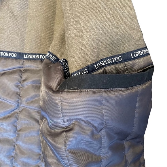 London Fog Men’s Black Full Zip Wool Lined Inner Pockets Bomber Style Ja… - Picture 11 of 14